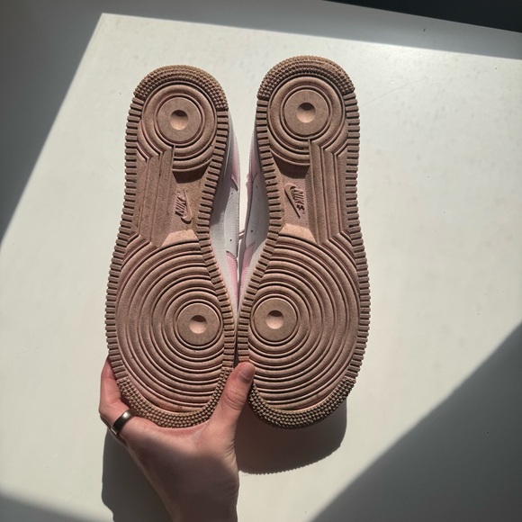 Nike Pink+White Air Force 1s - Picture 4 of 5